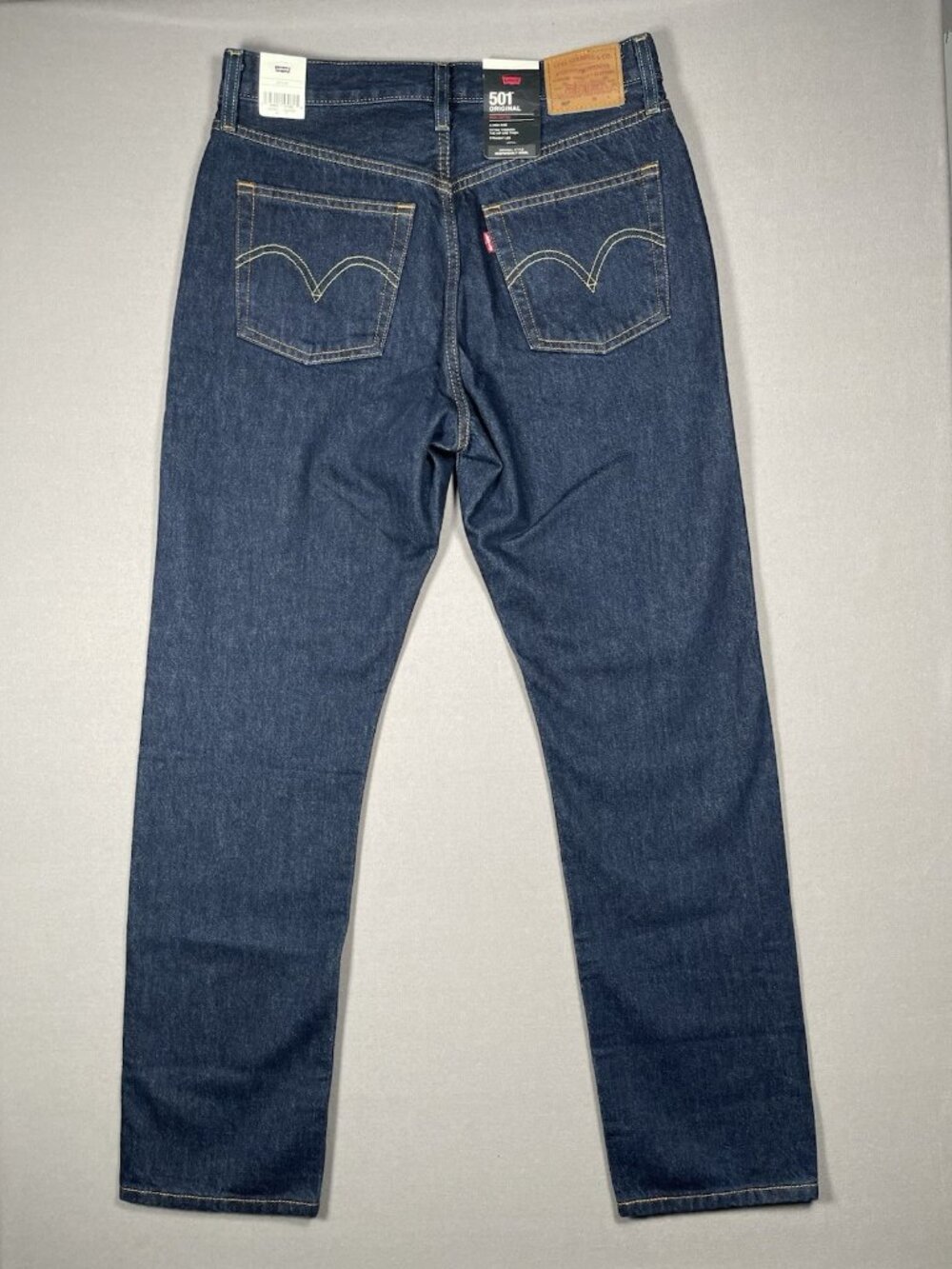 NWT Levi's Premium 501 Original High Rise Straight Dark Wash Jean -Women 29 X 30